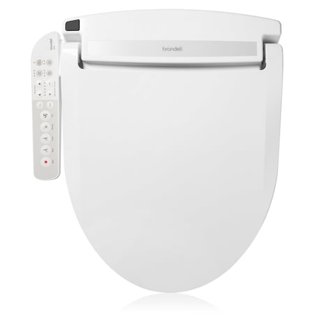 Brondell Swash Select EM417 Sidearm Bidet Seat with Warm Air Dryer, Elongated White EM417-EW